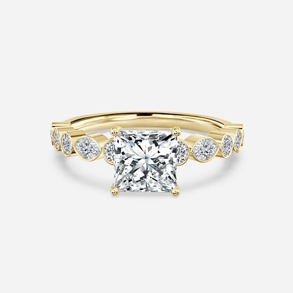 Pailin Princess Diamond Unique Moissanite Engagement Ring