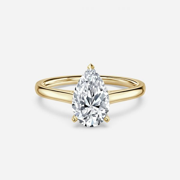 Bernadette Pear Solitaire Moissanite Engagement Ring