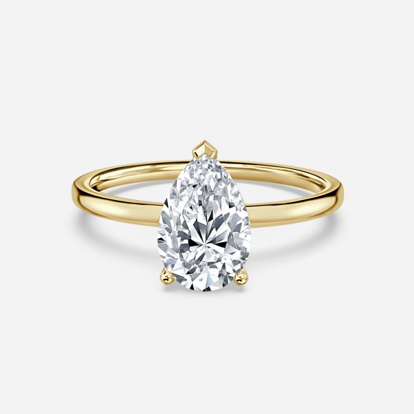 Dasha Pear Solitaire Moissanite Engagement Ring