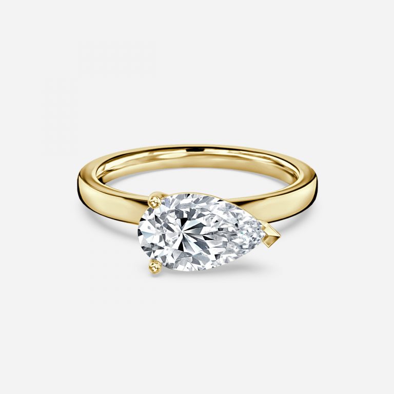 Vittoria Pear Solitaire Moissanite Engagement Ring