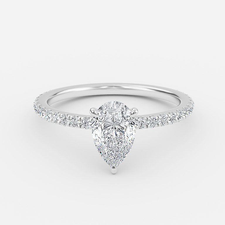 Winston Pear Dainty Moissanite Engagement Ring