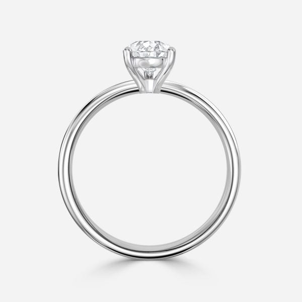 Dasha Pear Solitaire Moissanite Engagement Ring