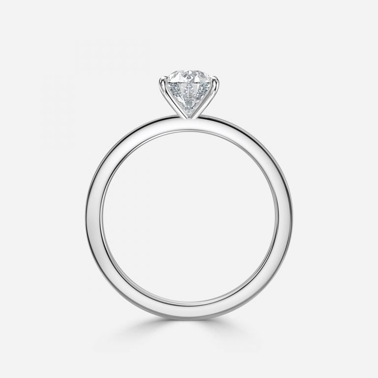 Katherine Pear Solitaire Moissanite Engagement Ring