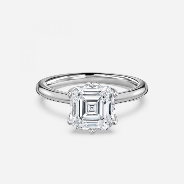 Raquel Asscher Solitaire Moissanite Engagement Ring