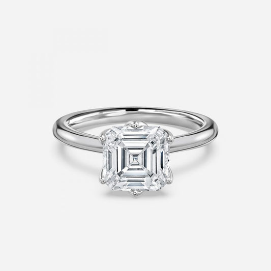 Raquel Asscher Solitaire Moissanite Engagement Ring