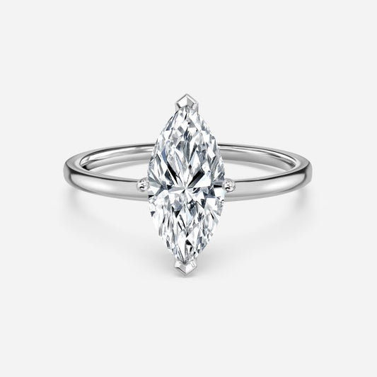 Dasha Marquise Solitaire Moissanite Engagement Ring