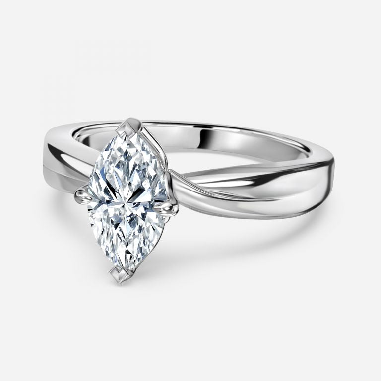 Noelle Marquise Solitaire Moissanite Engagement Ring