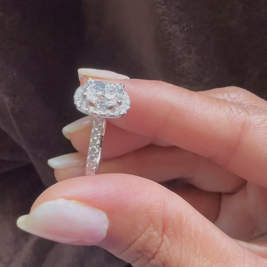 Joliette Cushion Halo Engagement Ring