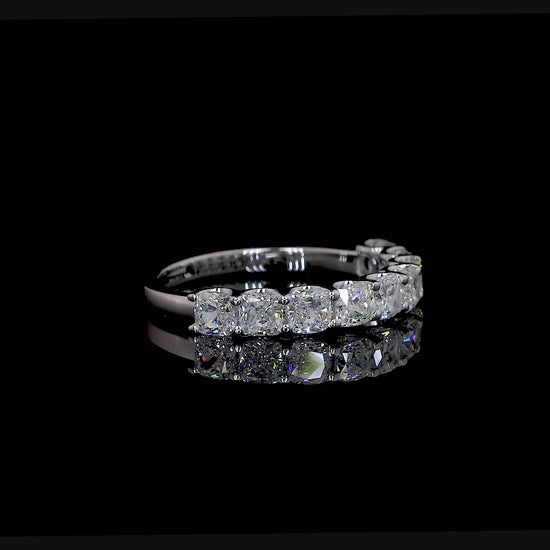 9 Stone Cushion Moissanite Band