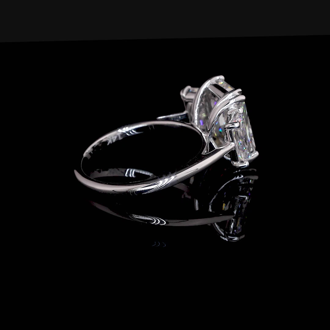 Jessamine Radiant Moissanite Engagement Ring