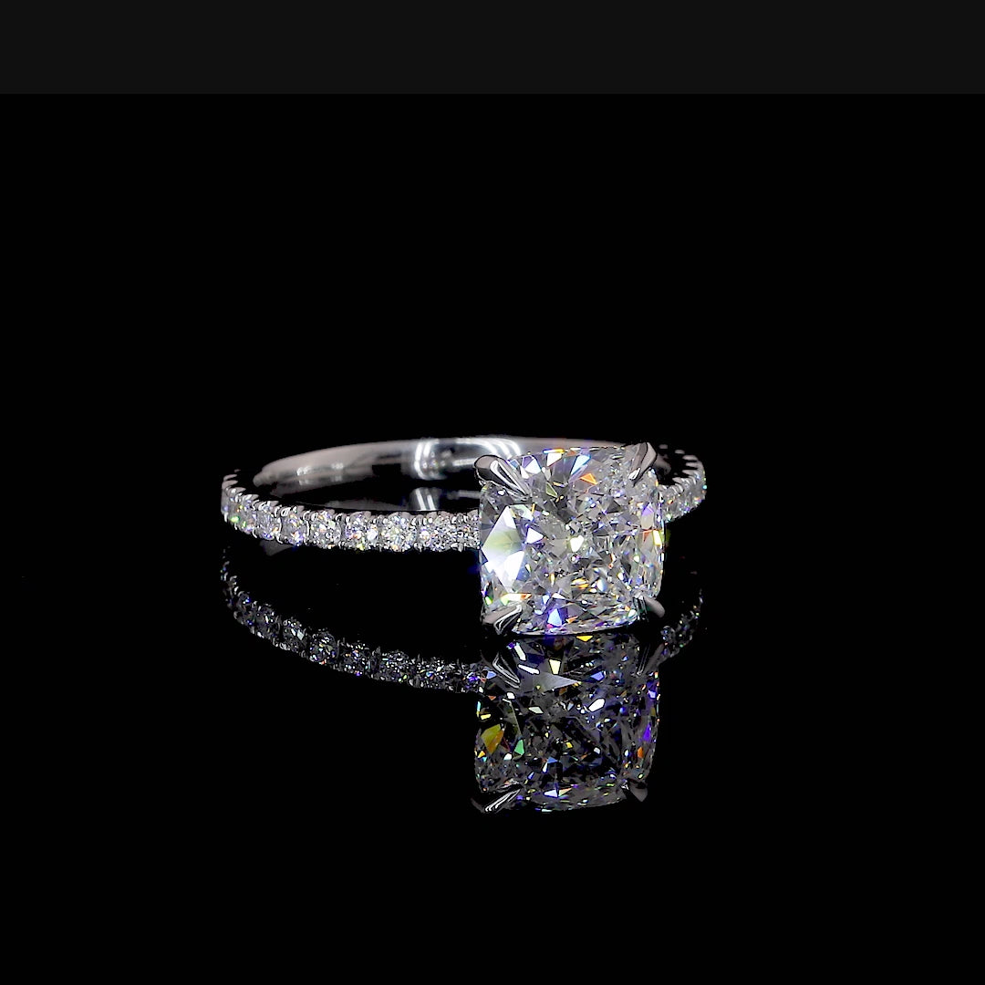 Dainty Moissanite Engagement Ring