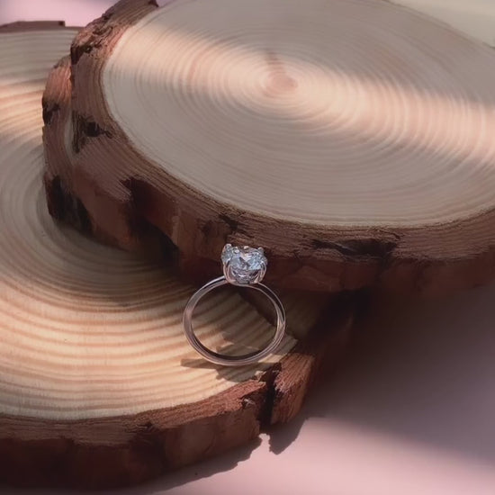 Round Moissanite Engagement Ring