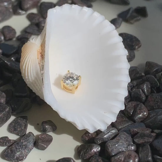 4 Prong Round Moissanite Pendant