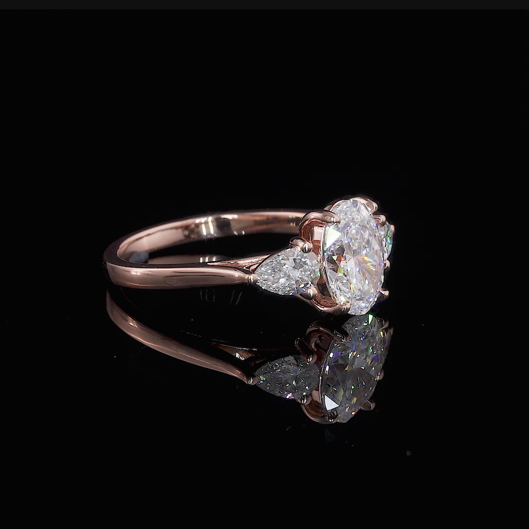 Mirabella Oval Moissanite Engagement Ring