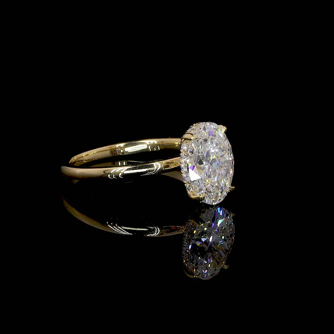 Hidden Halo Engagement Ring