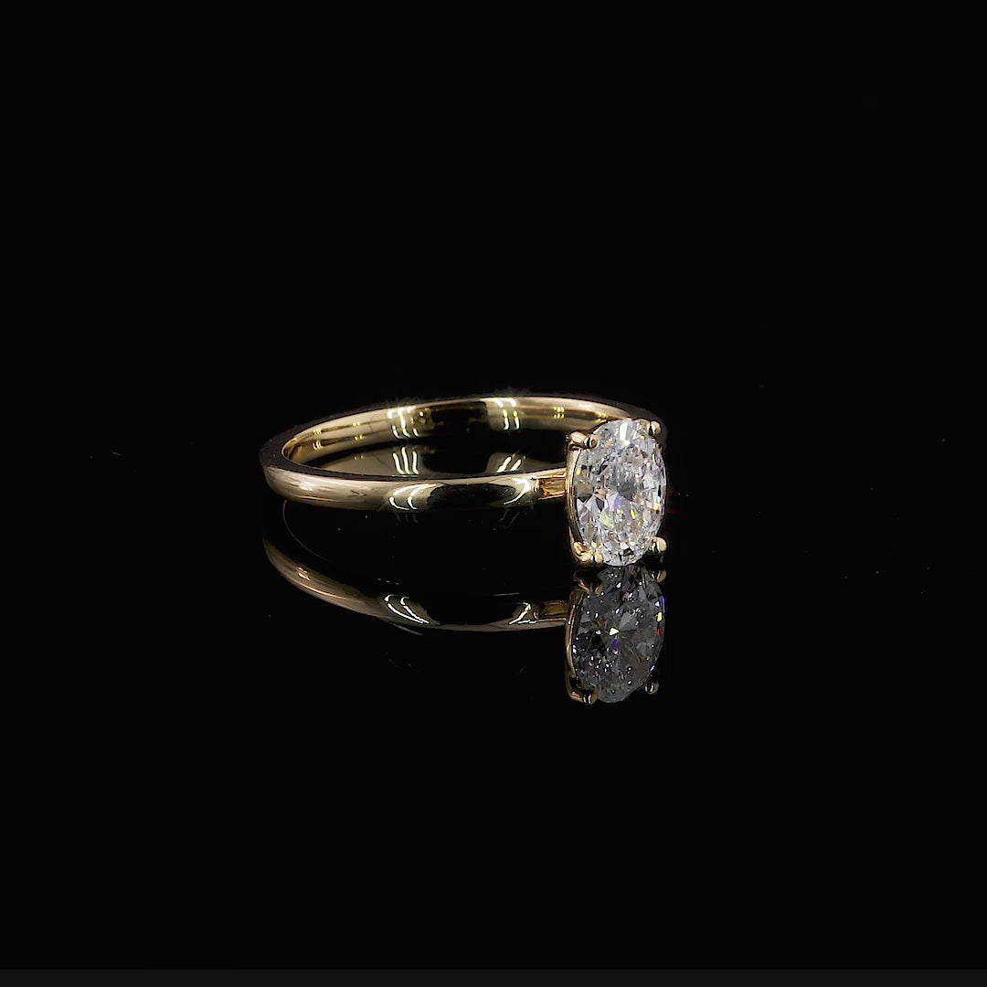 Alara Oval Moissanite Engagement Ring