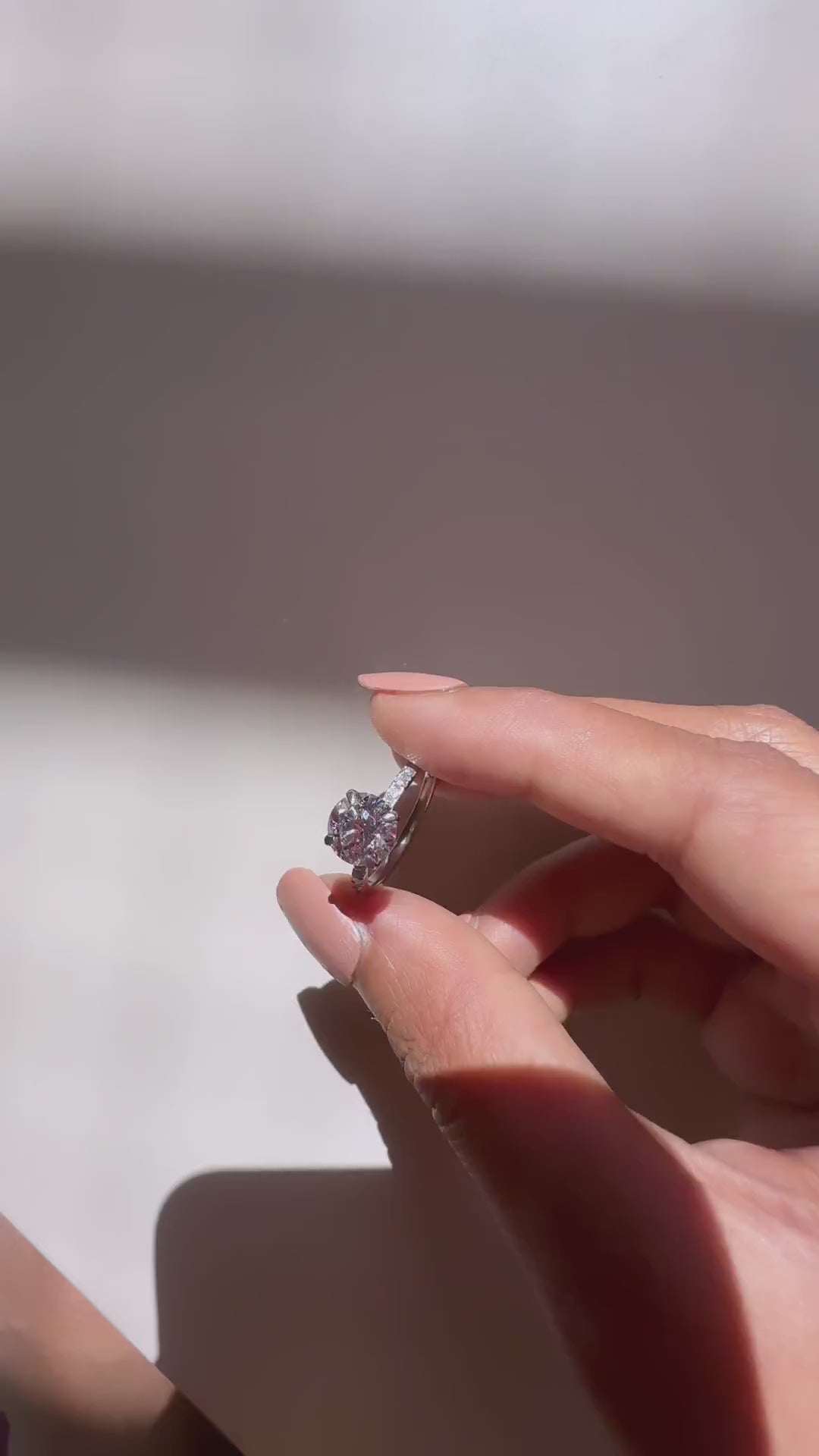 Round Hidden Halo Engagement Ring