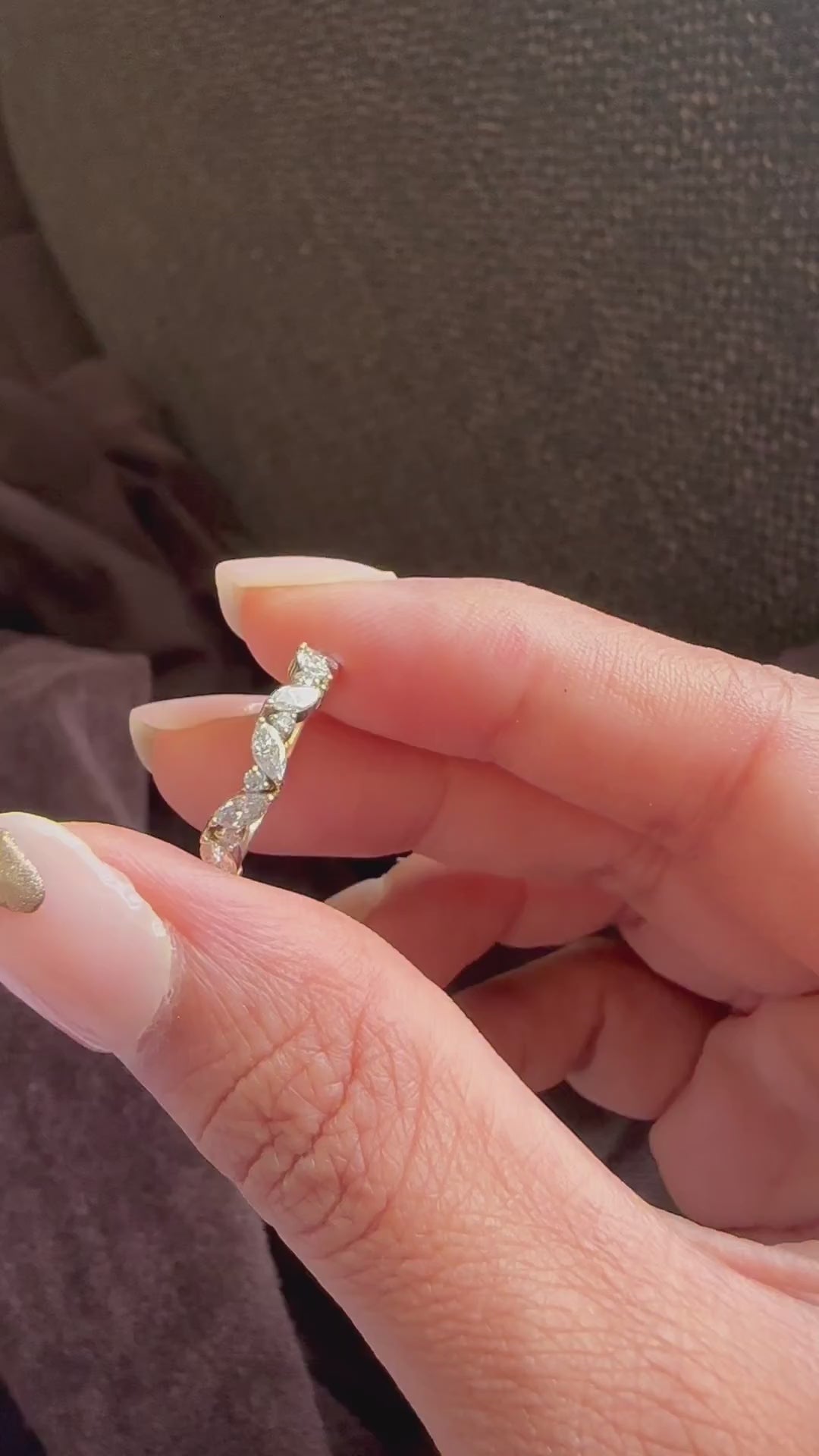 Round And Marquise Stackable Ring for Women