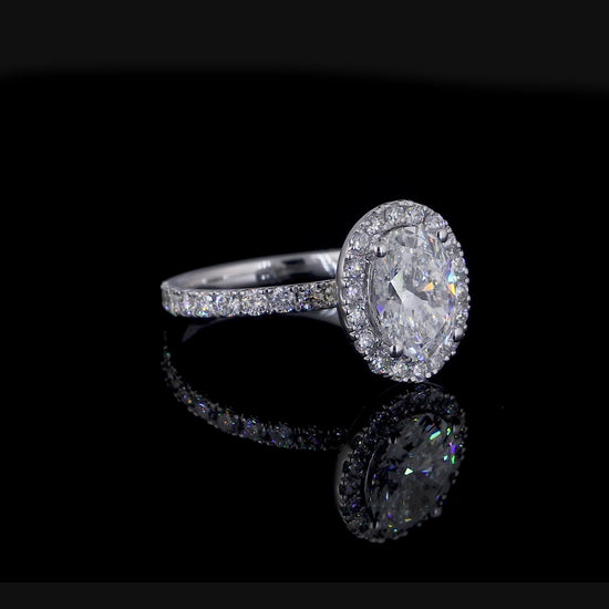 Oval Halo Engagement Ring