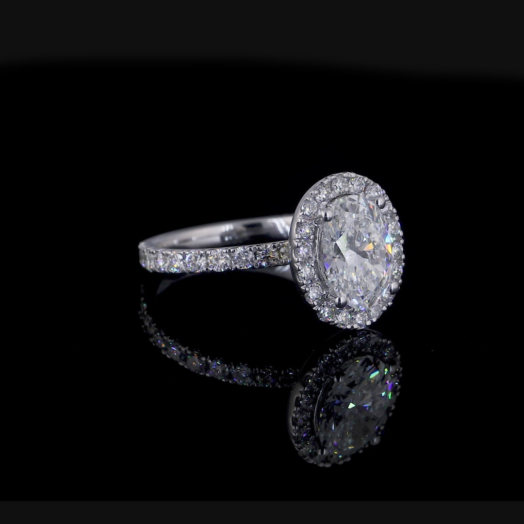 Oval Halo Engagement Ring