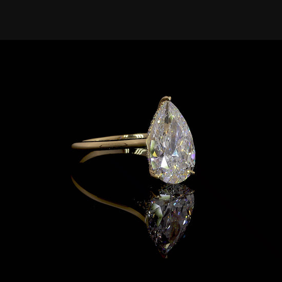 Pandora Pear Hidden Halo Engagement Ring