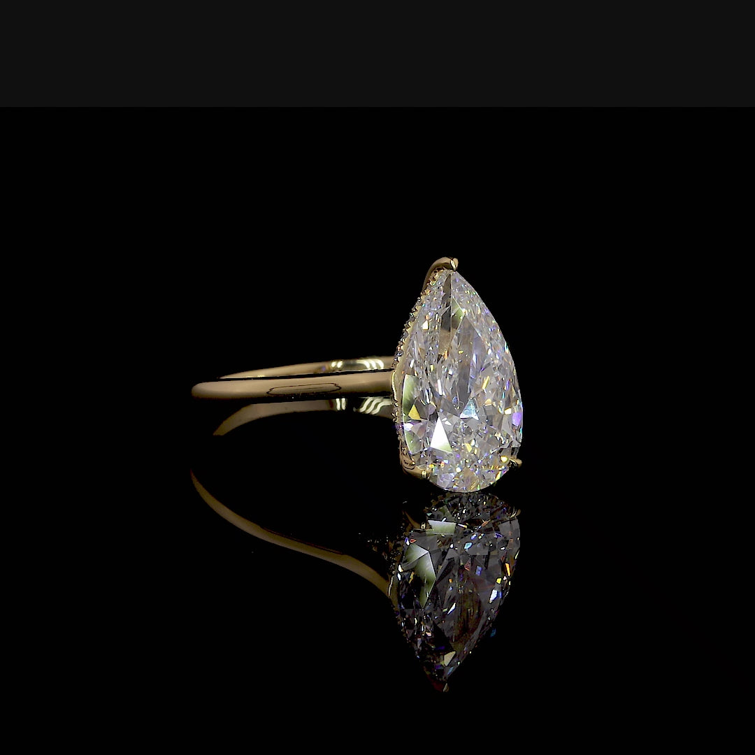 Pandora Pear Hidden Halo Engagement Ring