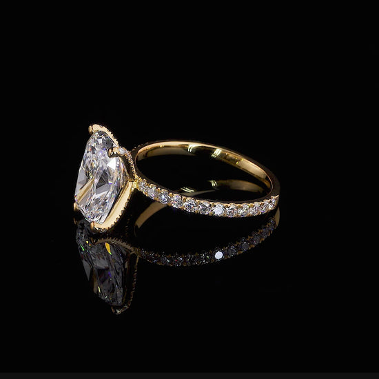 Rosalba Cushion Moissanite Engagement Ring