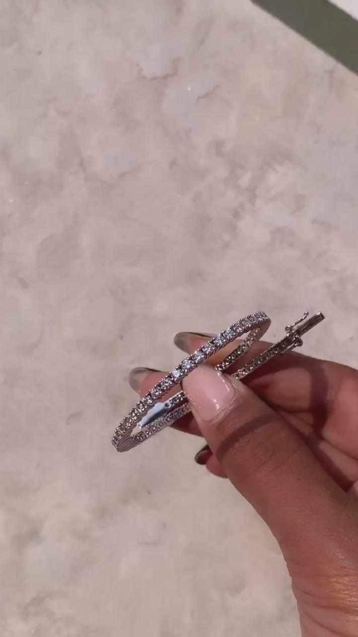 4 Prong Round Moissanite Bracelet