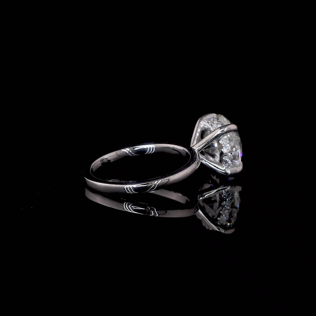 Idra Round Hidden Halo Engagement Ring