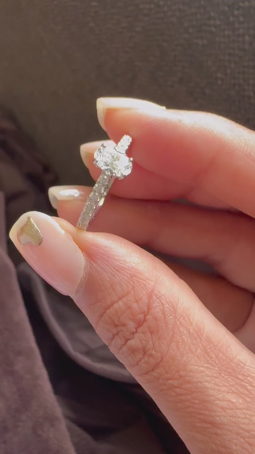 Yati Oval Moissanite Engagement Ring