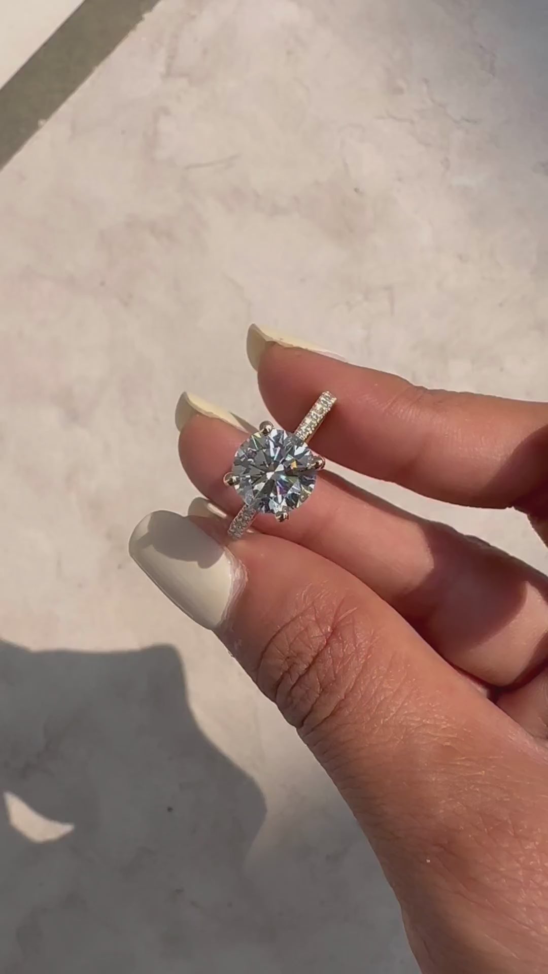 Hidden Halo Moissanite Engagement Ring