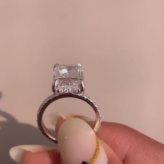 Hidden Halo Engagement Ring