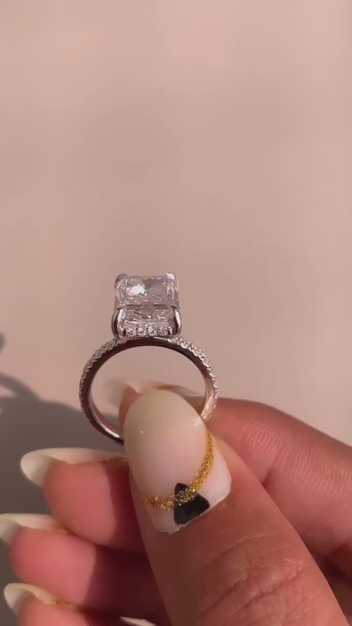 Hidden Halo Engagement Ring