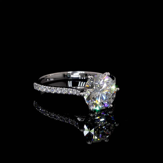 Jael Round Moissanite Engagement Ring