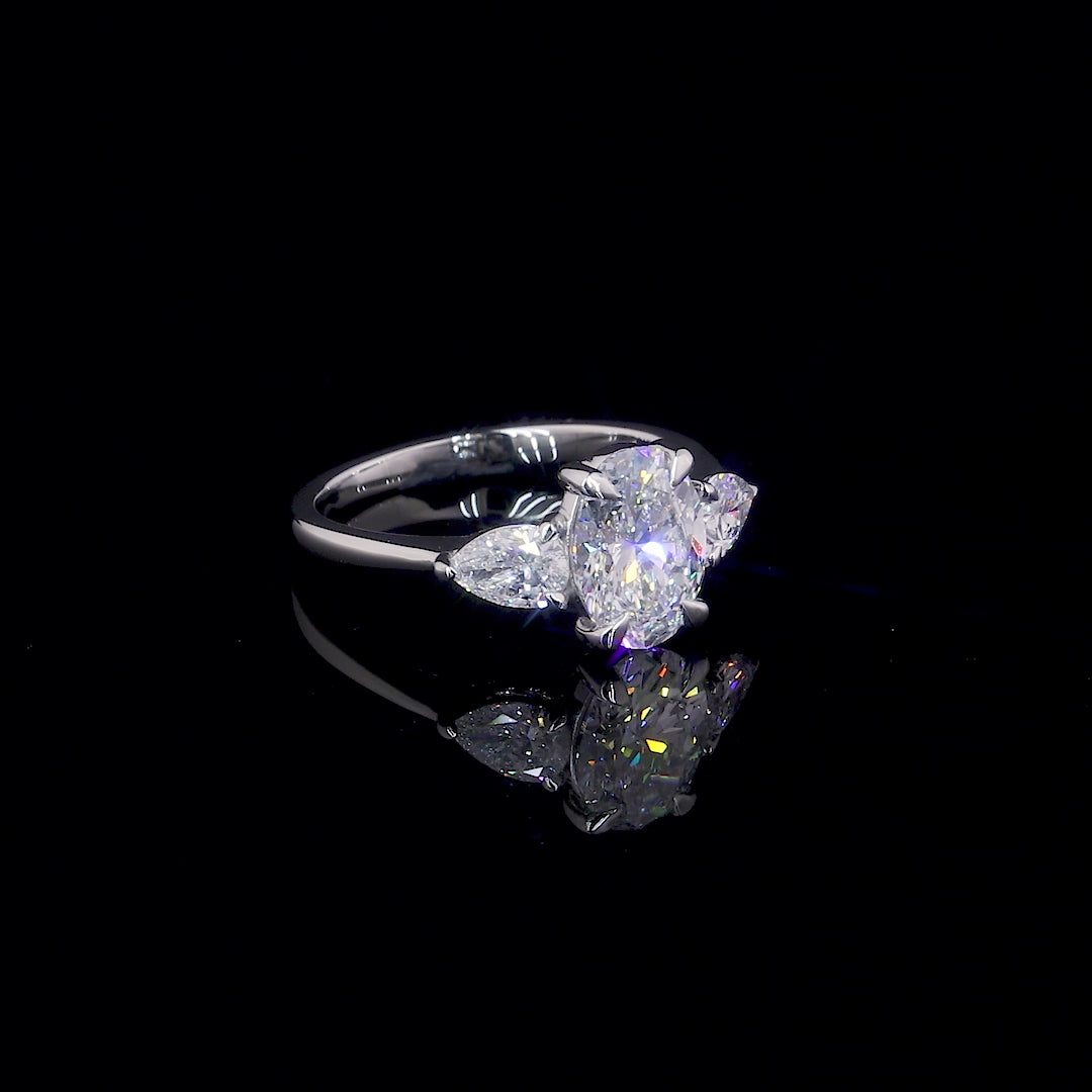 Verity Oval Moissanite Engagement Ring