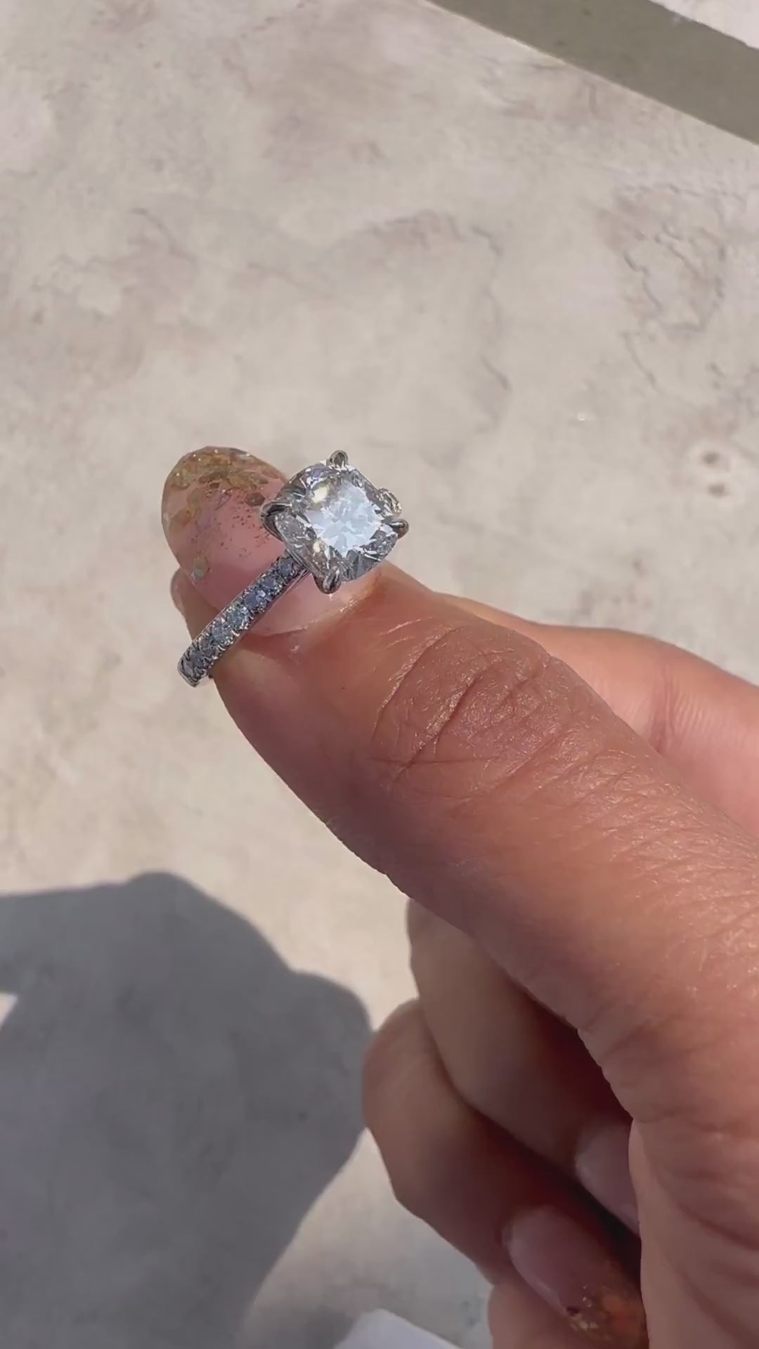 Clio Cushion Moissanite Engagement Ring