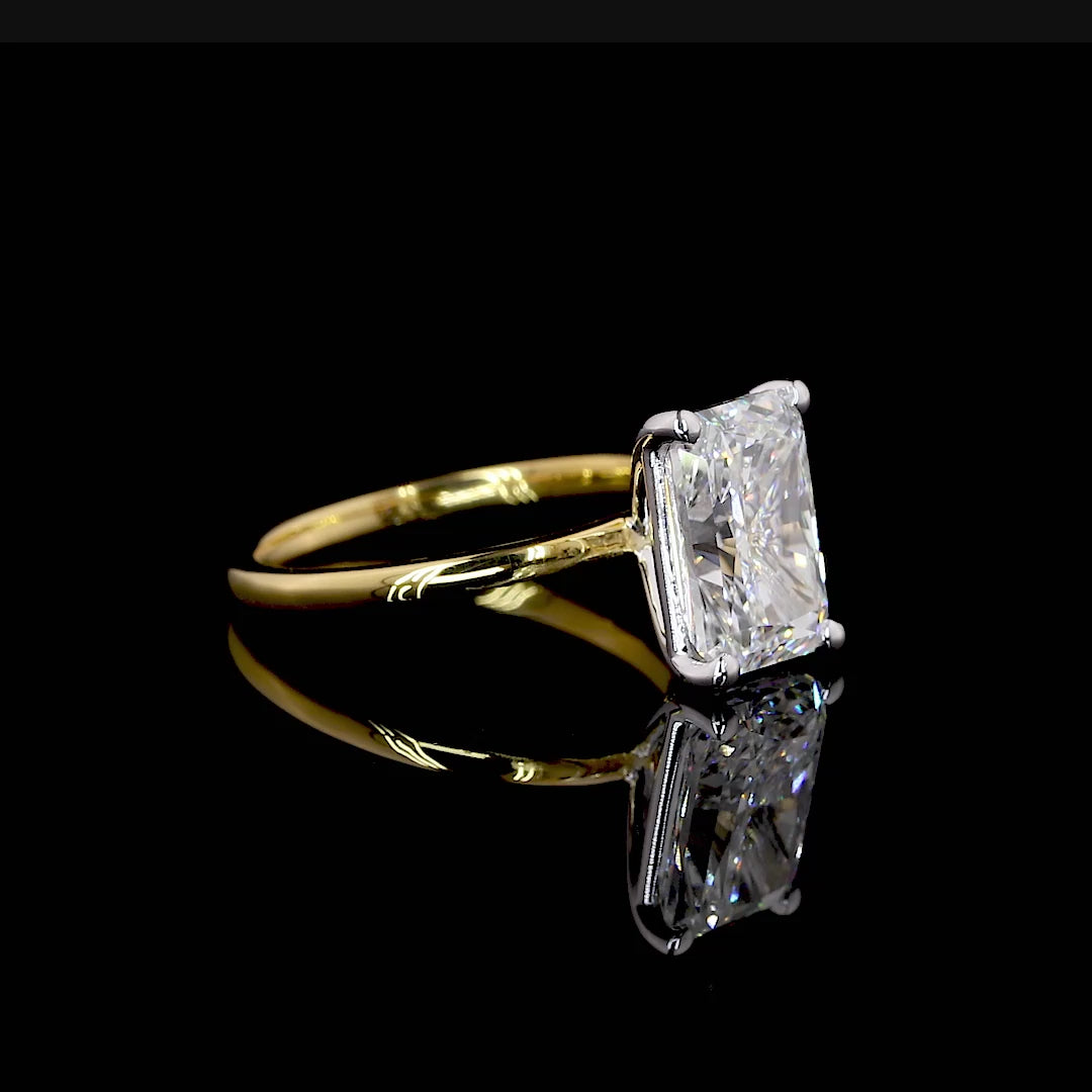 Fabian Radiant Two Tone Solitaire Engagement Ring