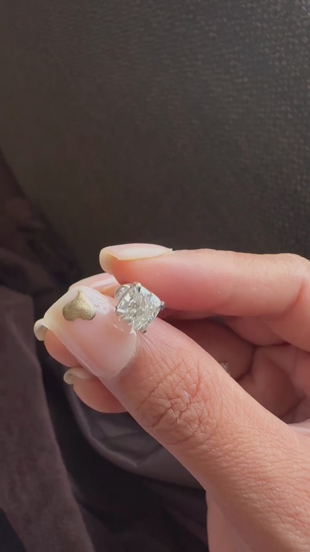 Cushion Stud Moissanite Earrings