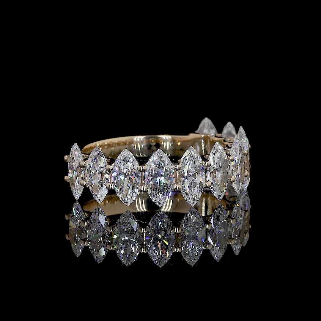 11 Stone Moissanite Anniversary Band