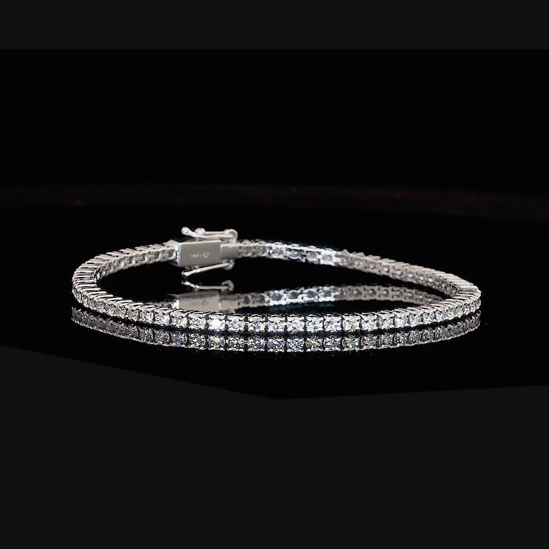 4 Prong Round Classy Moissanite Tennis Bracelet