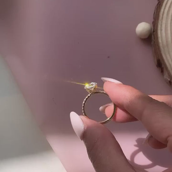 Tamara Round Diamond Band Engagement Ring