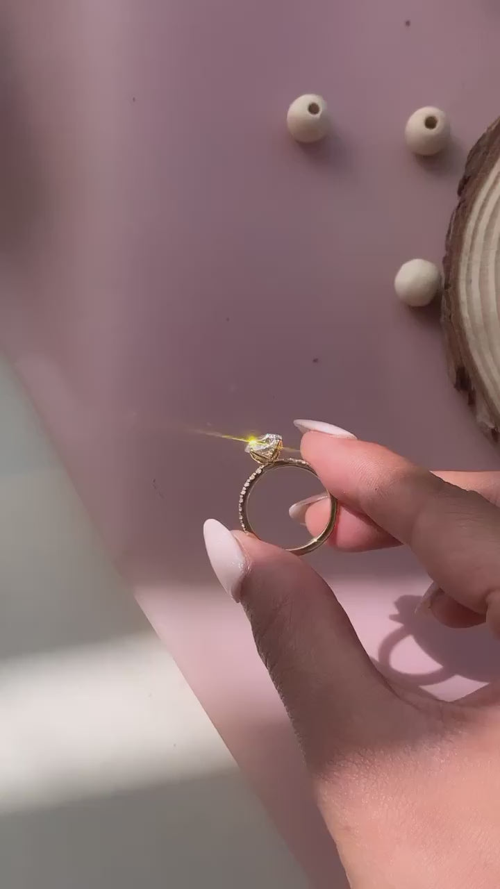 Tamara Round Diamond Band Engagement Ring