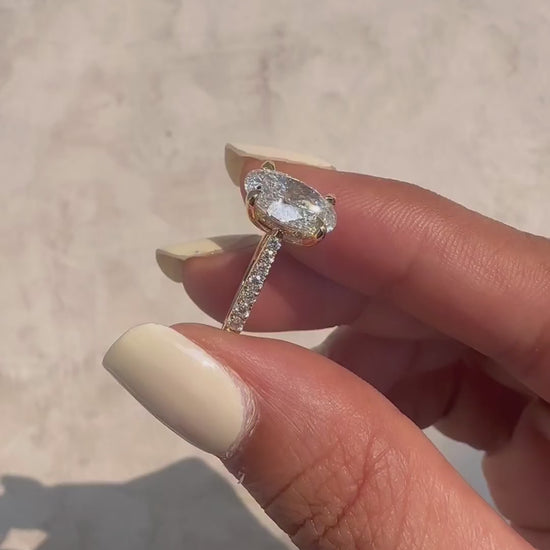 Hidden Halo Moissanite Ring