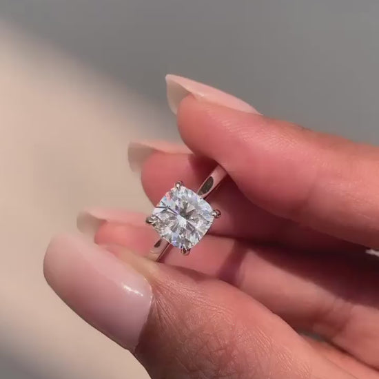 Solitaire Moissanite Engagement Ring