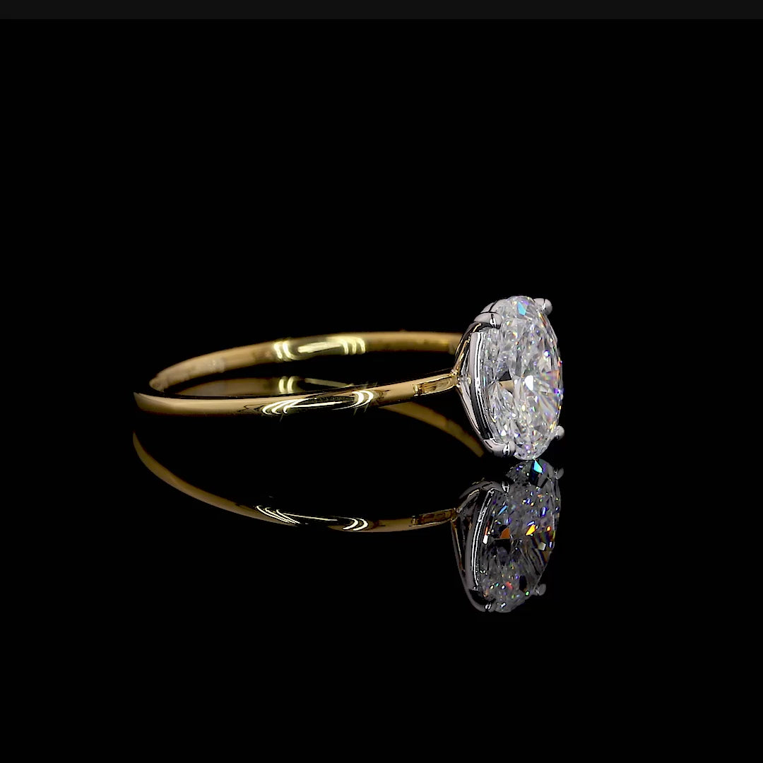 Solitaire Moissanite Engagement Ring