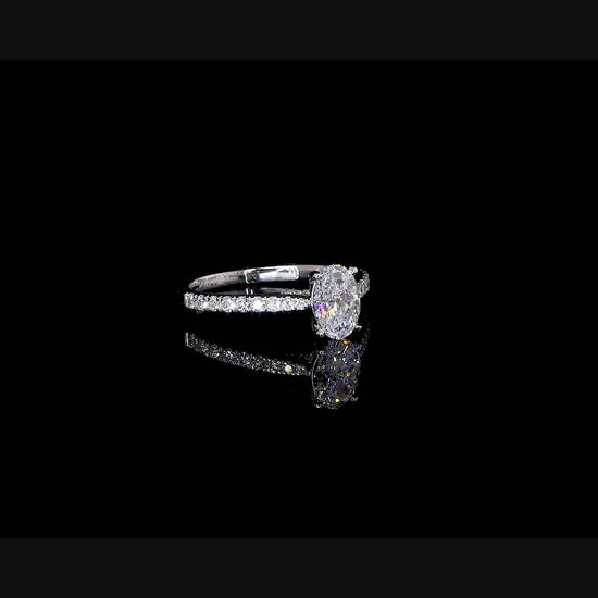 Hidden Halo Engagement Ring