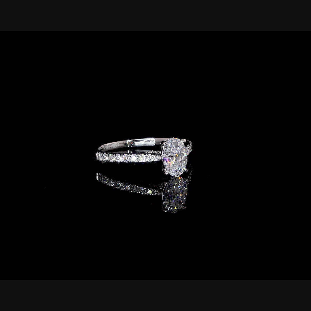 Hidden Halo Engagement Ring
