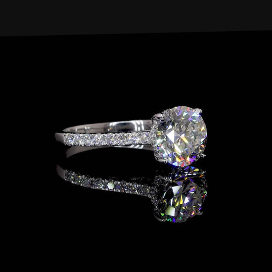 Zanna Round Hidden Halo Engagement Ring