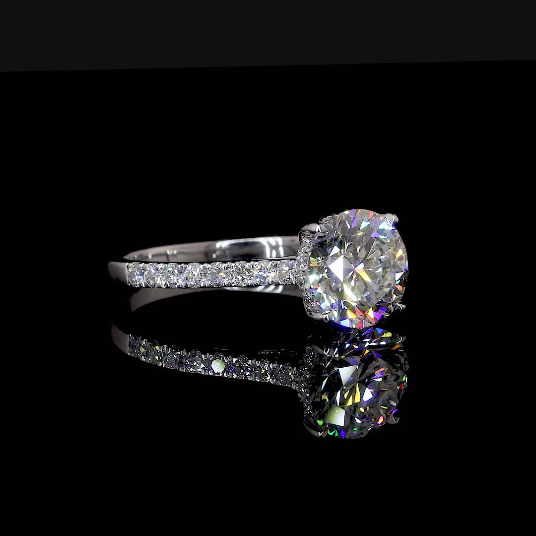 Zanna Round Hidden Halo Engagement Ring