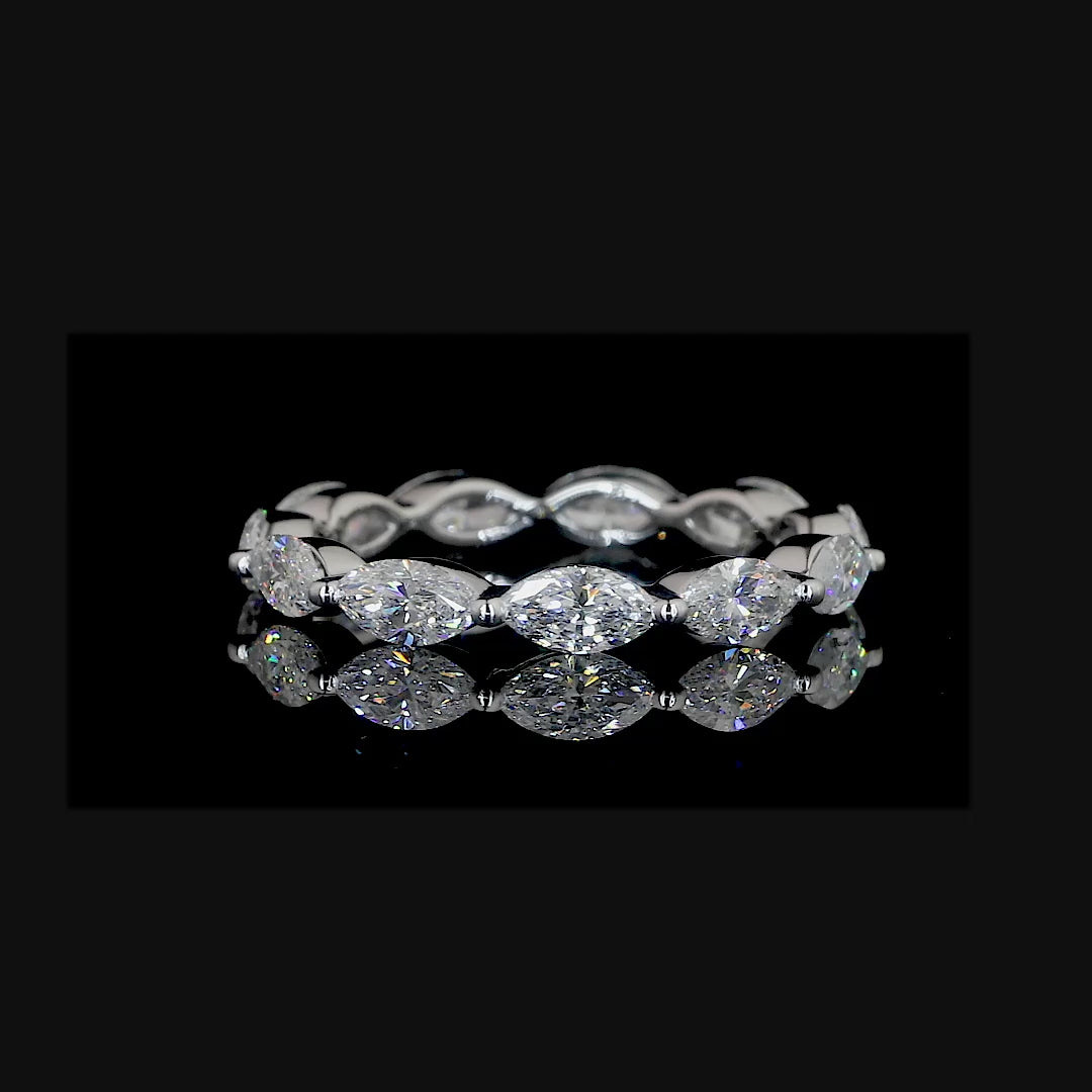 Marquise Moissanite Eternity Band